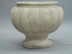 Pair of French Mid Century Modern Stone Table Lamps in the Form of Urns - 1759662
