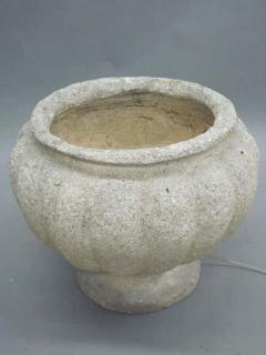 Pair of French Mid Century Modern Stone Table Lamps in the Form of Urns - 1759668