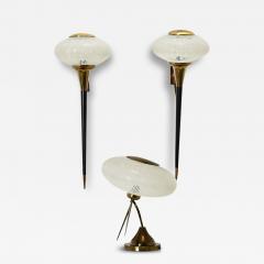 Pair of French Mid Century Sconces Table Lamp - 3702314