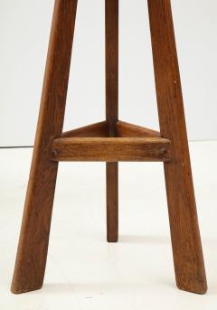 Pair of French Mid Century Stools with Cowhide Seats - 1865470