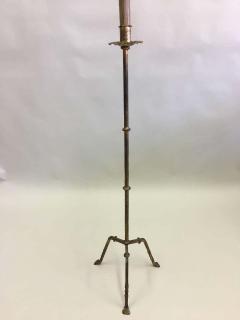 Pair of French Midcentury Gilt Wrought Iron Floor Lamps circa 1940 - 1722823