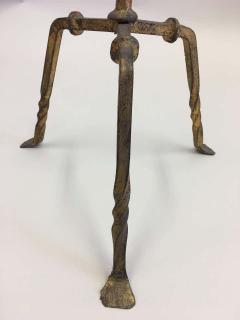 Pair of French Midcentury Gilt Wrought Iron Floor Lamps circa 1940 - 1722824