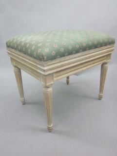 Pair of French Midcentury Louis XVI Style Cerused Oak Benches Stools - 1770792