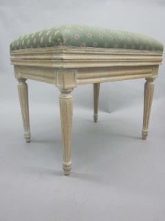 Pair of French Midcentury Louis XVI Style Cerused Oak Benches Stools - 1770796