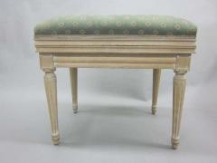 Pair of French Midcentury Louis XVI Style Cerused Oak Benches Stools - 1770804