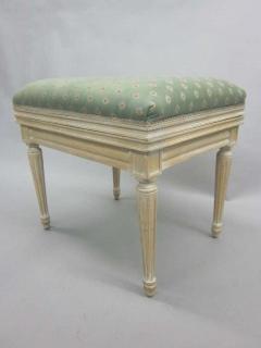 Pair of French Midcentury Louis XVI Style Cerused Oak Benches Stools - 1770806