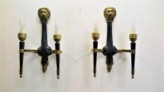 Pair of French Midcentury Sconces Maison Jansen - 4625179