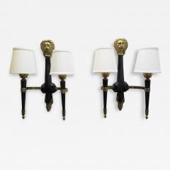 Pair of French Midcentury Sconces Maison Jansen - 4626896
