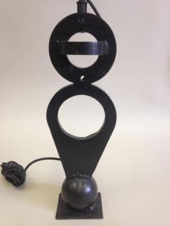 Pair of French Midcentury Wrought Iron Sculptural Table Lamps circa 1960 - 1770199