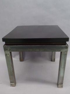 Pair of French Modern Craftsman Steel and Mahogany Benches or Side Tables 1930 - 1776175