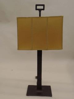 Pair of French Modern Neoclassical Hand Hammered Iron Table Lamps - 1770846