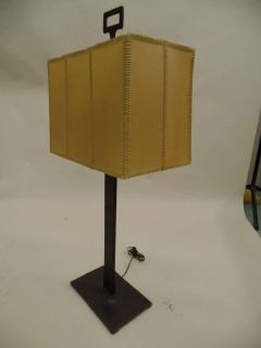 Pair of French Modern Neoclassical Hand Hammered Iron Table Lamps - 1770847