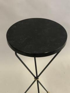 Pair of French Modern Neoclassical Wrought Iron Side Tables - 2372276