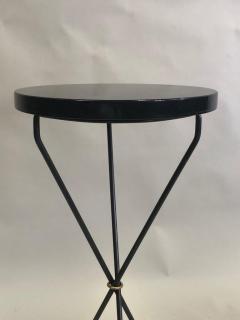 Pair of French Modern Neoclassical Wrought Iron Side Tables - 2372281