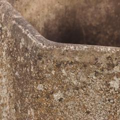 Pair of French Modernist Cast Stone Hexagonal Planters C 1960  - 4756313