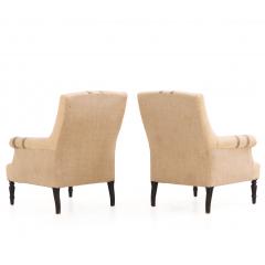 Pair of French Napoleon III Library Chairs C 1860 - 4720514