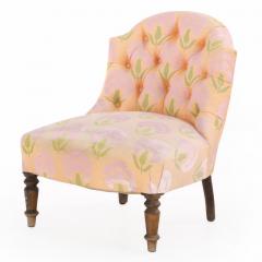 Pair of French Napoleon III Slipper Chairs C 1860  - 4480003