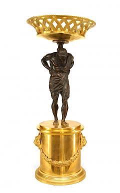 Pair of French Neoclassic Bronze Atlas Centerpieces - 4200940