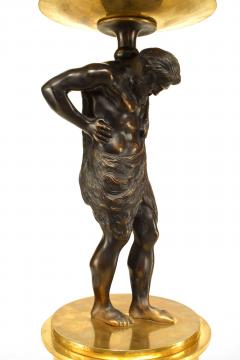 Pair of French Neoclassic Bronze Atlas Centerpieces - 4200943