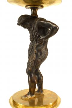 Pair of French Neoclassic Bronze Atlas Centerpieces - 4200944