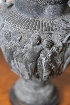 Pair of French Neoclassical 19th Century Baluster Urns with Low Relief D cor - 3746814