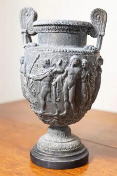 Pair of French Neoclassical 19th Century Baluster Urns with Low Relief D cor - 3746830