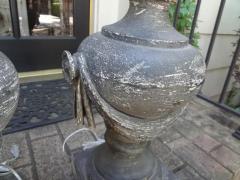 Pair of French Neoclassical Style Zinc Lamps - 3667810