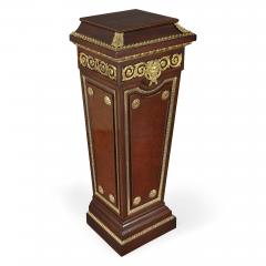 Pair of French Neoclassical style parcel gilt mahogany pedestals - 2165440