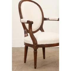Pair of French Oak Louis XVI Style Fauteuils - 3058983