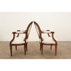Pair of French Oak Louis XVI Style Fauteuils - 3058999
