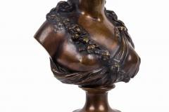 Pair of French Ormolu and Patinated Bronze Figural Busts on Porphyry Bases - 2786730