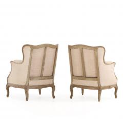 Pair of French Painted Berg res with New Upholstery C 1900 - 4636383