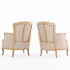 Pair of French Painted Berg res with New Upholstery C 1910 - 4648983