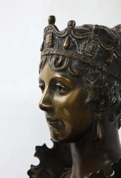 Pair of French Patinated Bronze Busts of Napoleon and Empress Josephine - 2267500