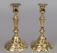 Pair of French Period 18th Century Brass Candlesticks - 510714