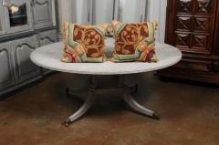 Pair of French Pillows Made of 19th Century Aubusson Tapestry with Floral D cor - 3426975