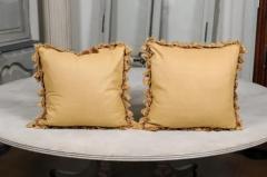 Pair of French Pillows Made of 19th Century Aubusson Tapestry with Floral D cor - 3427066