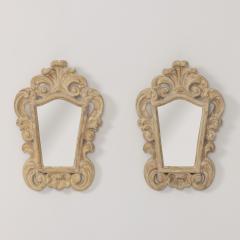 Pair of French Plaster and Lacquered Hollywood Regency Period Mirrors - 4125368
