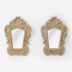 Pair of French Plaster and Lacquered Hollywood Regency Period Mirrors - 4127696