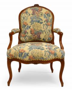 Pair of French Provincial Floral Arm Chairs - 1399905