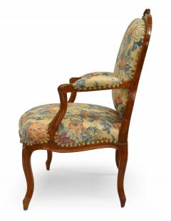 Pair of French Provincial Floral Arm Chairs - 1399908