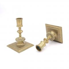 Pair of French Regence Brass Candlesticks circa 1700 - 2670504