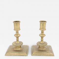 Pair of French Regence Brass Candlesticks circa 1700 - 2673360