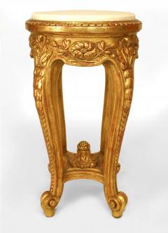 Pair of French Regence Gilt and Marble Top End Tables - 4631924