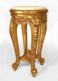 Pair of French Regence Gilt and Marble Top End Tables - 4631925