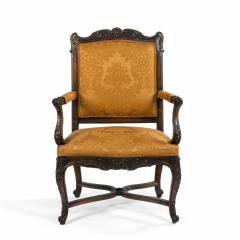 Pair of French Regence Gold Arm Chairs - 1401853
