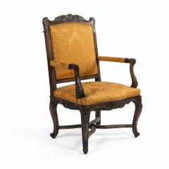 Pair of French Regence Gold Arm Chairs - 1401854