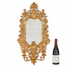 Pair of French Renaissance style Ormolu Wall Mirrors with Candelabra - 4121724