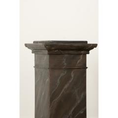 Pair of French Reproduction Faux Marble Pedestals - 3420601