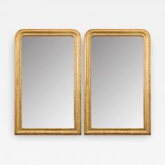 Pair of French Reproduction Louis Philippe Style Giltwod Mirrors - 1576902